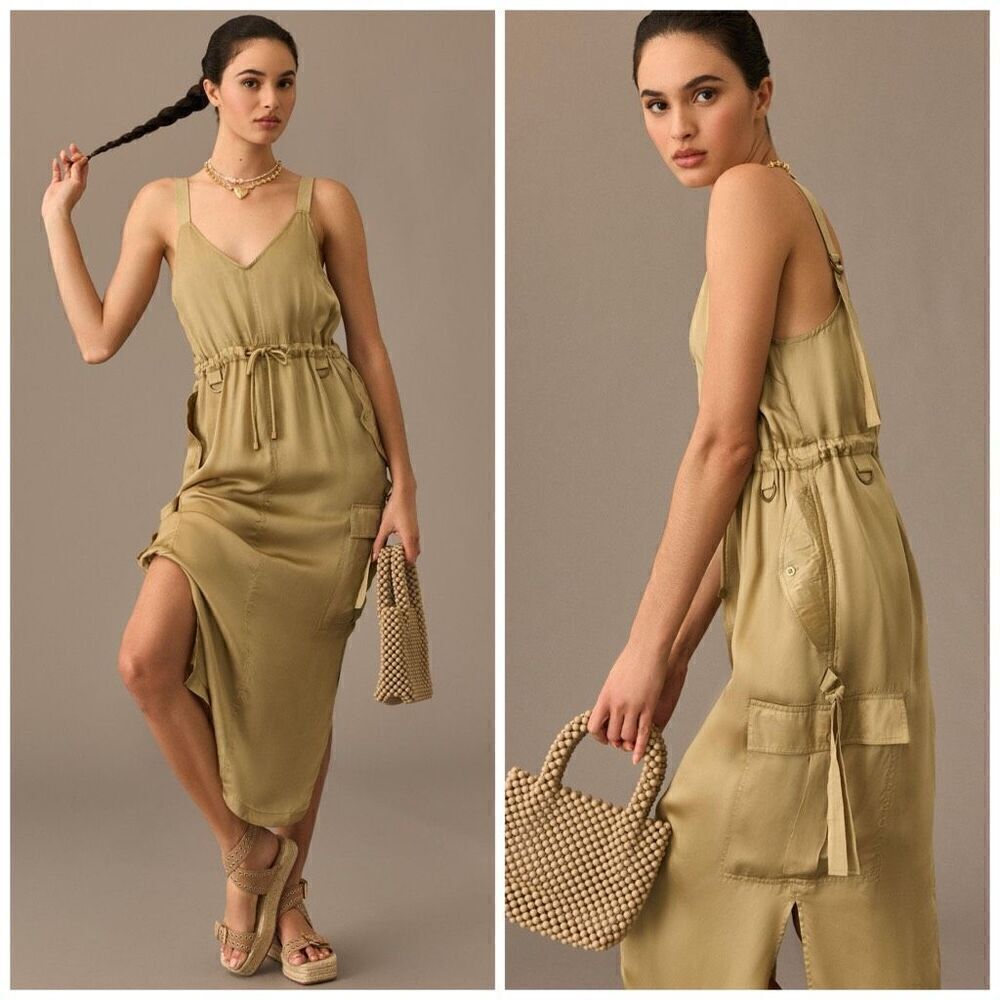Love that Label Sleeveless Utility Dress Green